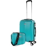 ITACA - Cabin Suitcase 55x40x20 - Travel Suitcases Cabin Rigid Trolley with 4 Double Wheels for Lightweight Aircraft Hand Lug