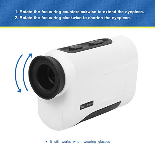 Entfernungsmesser Golf Laser Rangefinder für Jagd Weiss 600 Meter - 4