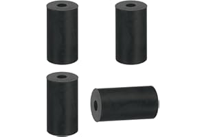 QUARKZMAN 4 Stück Gummi Unterlegscheiben Schwarz, 25mm Außendurchmesser 8mm Innendurchmesser 45mm Dicke Distanzhülsen Gummidichtung Rund Abstandshalter für Wasserhahn Möbel Maschinentechnik