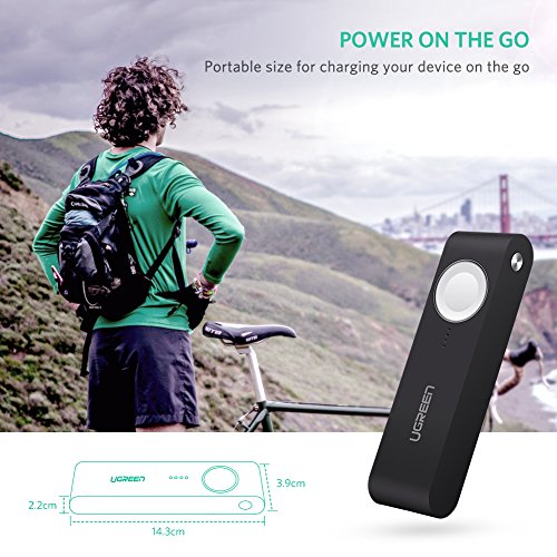 UGREEN 4400mAh Batterie Externe Chargeur Magn  tique pour Apple Watch 38mm 42mm et Lightning C  ble Int  gr   pour iPhone X 8 Plus 8  iPad Air  MFi Certifi    Micro USB C  ble 50cm Inclus