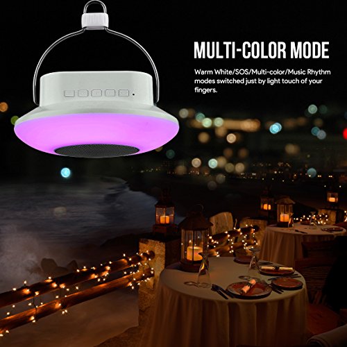 LE Bluetooth Lautsprecher Lampe, LED rgb Camping Laterne, Touch Control Stimmungslicht, usb campinglampe, FM Radio speakers, bluetooth lampe - 4