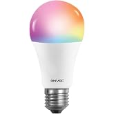 Onvec 2Gen Tuya Wifi+Bluetooth Destekli 9 W Rgb &Ccedil;ok Renkli Akıllı Led Ampul, 2.4 GHz, Onvec, Amazon Alexa ve Google Home Uygu