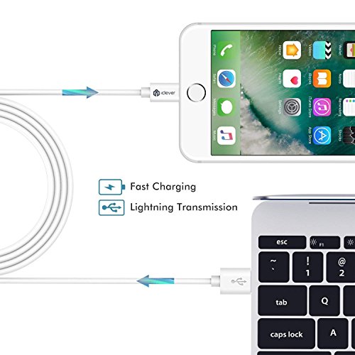 iClever C bles Chargeur iPhone 1 8 m Certifi Apple MFi C ble Lightning 8 Broches vers USB C ble avec connecteur Ultra Compact pour iPhone X 8 8 reviews iClever C bles Chargeur iPhone 1 8 m Certifi Apple MFi C ble Lightning 8 Broches vers USB C ble avec connecteur Ultra Compact pour iPhone X 8 8