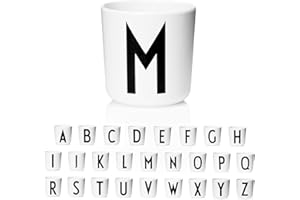 Design Letters Bicchiere Bambino (A-Z) | Bicchiere Neonato 6+ Mesi | Perfetto Regali Natale Bambini | Sippy Cup Senza BPS/BPS | Tazze Colazione Per Bambini | Tazza Bambini Adatto al Microonde | 175 Ml