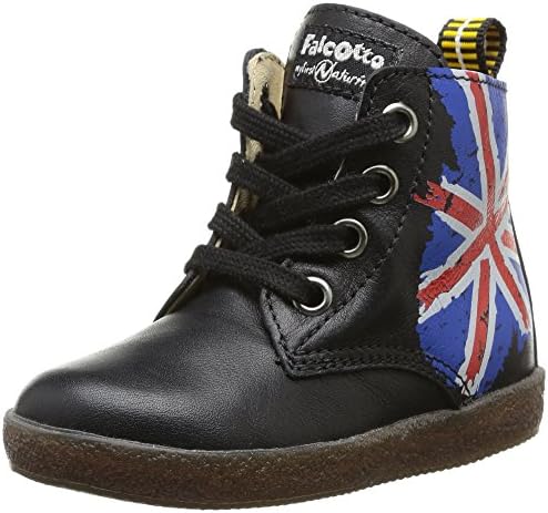 Falcotto 1347, Unisex-Child Lace-Up Flats, Black (Noir (01 9101 Vitello Nero)), 3.5 UK (20 EU)