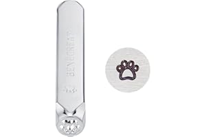 BENECREAT 6mm Herramienta de Estampado de Dibujo Sello de Metal Sellos de Perforado Puzones para Estampado de Patrones sobre Joyería Metal Madera y Cuero Huella