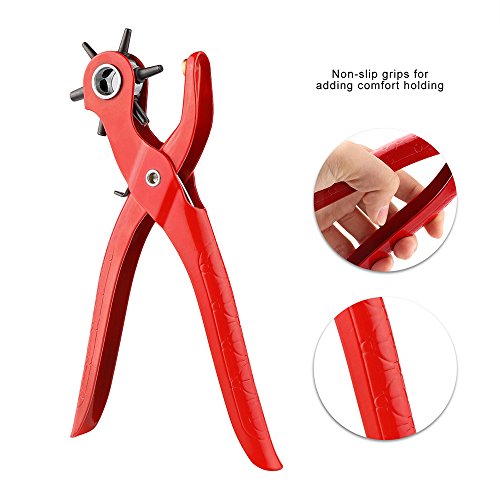 Leder Punch Reifenplatzer Uhrenarmband Locher Hand schwere Gürtel Locher Werkzeug für Sattel, Schuh Stoff Papier 2.0-4,5 mm - 7