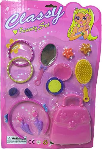 Portable Kids Pretend Beauty Play Accessories Toy Set Great Girl Pink Gift