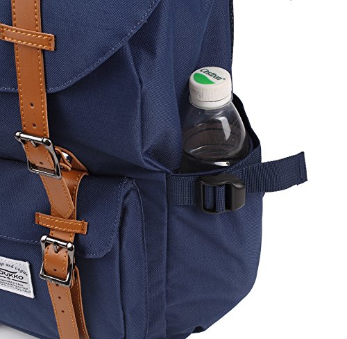 KIPTOP Nylon Vintage Rucksacke Laptoprucksack Damen Herren Schulrucksack Retro Backpack für Campus Studenten und Outdoor Reisen Wandern mit Großer Kapazität - 6