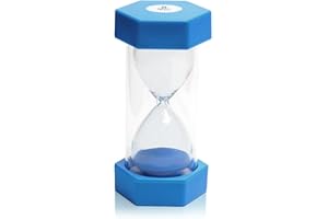 DREAM HORSEX Sand Timer Set, Sandglass Set for Children, Shower timer, Glass Timer, Hourglass for Classroom Game Home Office Decoration, 5min, blue