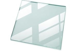 Wallfluent Verre de Dable 50x50 cm Outils D'installation Bords Polis Surface Lisse Installation Facile Résistance aux Taches Imperméable Plaque de Sécurité - Transparent