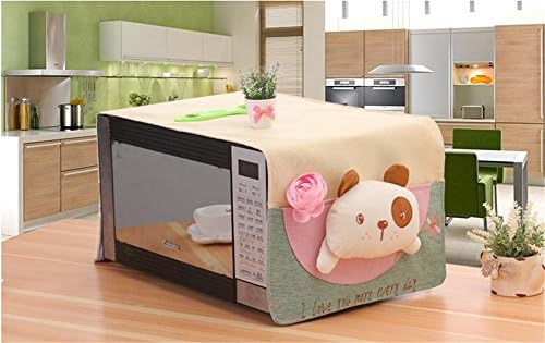yue-four Microwave lid dust cover anti-huile Bag Organiser Kitchen Cotton Ours