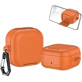 Rongep [Leather-Texture] Samsung Galaxy Buds4 Pro/Buds 4 i&ccedil;in Kılıf [Fonksiyonel Stant/G&uuml;venlik Kilidi Tasarımlı] Galaxy Buds