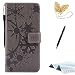 Produktbild Nokia 7 Plus Handyhülle,Nokia 7 Plus Hülle,TOUCASA Brieftasche flip PU leder ledercase magnet leder klappbar Hülle etui tasche 360 grad Karte Halterung Kartenfächer extra Dünn Klapphülle Schneeflocke im Sonnenschein für Nokia 7 Plus-Grau+ Gratis Touch Stylus Pen & Staubstecker