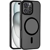 Zore Apple ile uyumlu iPhone 16 Pro Max Kılıf M-safe Şarj &Ouml;zellikli Mat Arka Y&uuml;zey Zore Sio Kapak Siyah