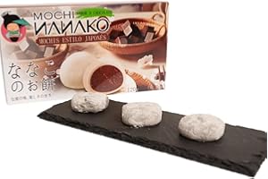 JAPON MARKET 24H JAPON MARKET | Mochi Chocolate Japonés Nanako | 120g | Mochis Negro, Dulces Japoneses | Mochis para Regalar, Golosinas Exóticas | Chuches Japonesas, Textura Suave| Chocolate