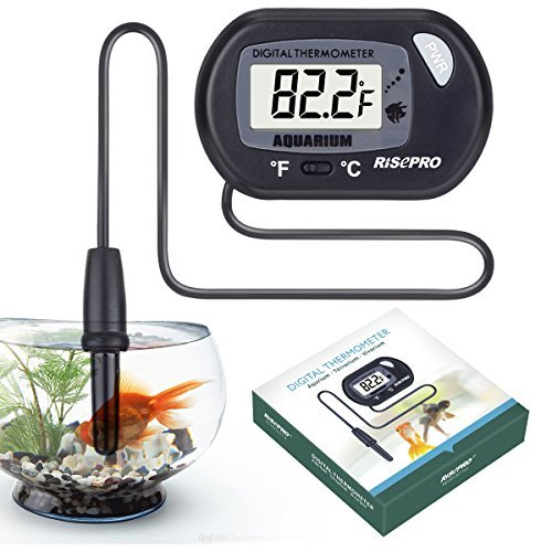 RISEPRO Aquarium Thermometer, Digital Water Thermometer For Fish Tank