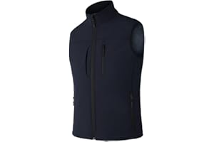 Zzkouine Gilet da Uomo in Softshell Antivento Leggero Vest Cappotto Senza Maniche Antivento e Impermeabile Multitasche, Giacca Calda Con Cerniera Per Viaggi e Attività All'aperto