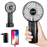 mini ventilator usb action 【Abnehmbarer Handventilator mit beweglicher Energiefunktion】 Der mini handventilator ist abnehmbar, und der Handgriff kann auf bewegliche Energie geändert werden. Sie können ihn durch USB-Aufladeeinheit, Computer aufladen, er stützt die Aufladung des Android / iPhone Telefons.