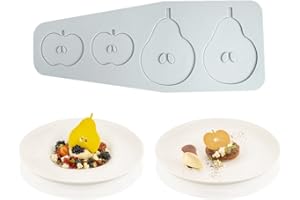 TUKE Molde de Silicona 3D de Hojas Huecas para Chocolate, Caramelos, Decoración de Comidas, Fondant y Arcilla Polimérica (Manzana)