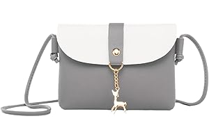 TYGFRT 1 Piece Gray Crossbody Bag, Pendant Crossbody Bag, Mini Shoulder Bag, Mobile Phone Coin Purse, Women's Cosmetic Bag, Birthday Gift for Girls