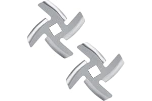 KOMUNJ Fleischwolf Edelstahl Fleischwolf 2er Set zum Mahlen und Schneiden von Fleisch