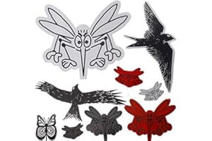 FlyEx Magnete anstatt Aufkleber Sticker für Fliegengitter Insektenschutz Reparatur-Set Vogelschlag Netze Türen Fenster Schiebetüren Spannrahmen (Mücke groß weiß)