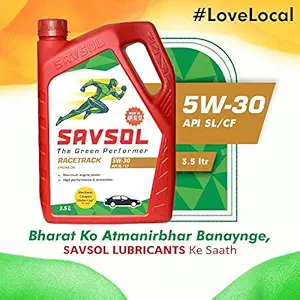 SAVSOL Racetrack 5W-30 API SL/CF Engine Oil for Petrol & Diesel Driven Cars (3.5 L)