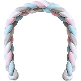 Minetom Tour de lit 4 tissage Bébé Coussin Serpent Coussin Tressé Pare-chocs Velours Protection bébé sécurité 100% Fait à Mai