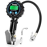 Digital Reifendruckprüfer und reifenfüller, Trehai 200 PSI Hohe Präzision Reifenfüll-Messgerät mit LCD-Bildschirm, Gerade &amp; rechtwinklige Spannfutter, für Auto Motorrad