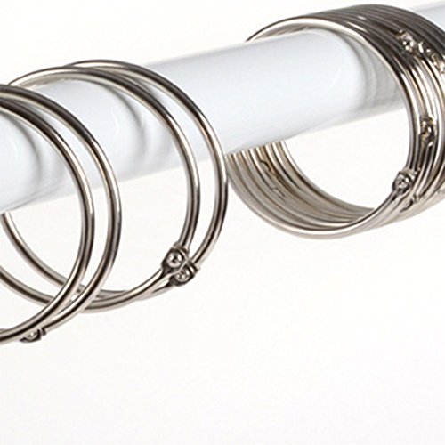 8x Demarkt Duschvorhangringe Duschringe Haken Duschvorhang Ringe Edelstahl - 7