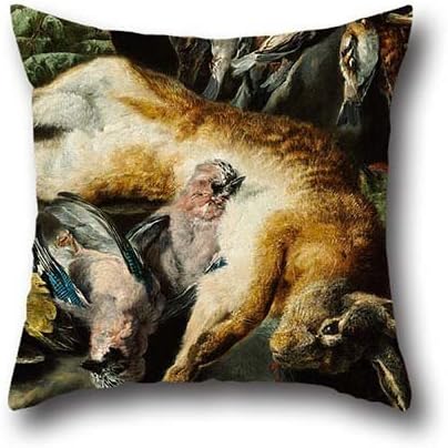 Oil Painting Jan Fyt - Bagged Hare And Game-Fowl Throw Cushion Covers 16 X 16 Inches / 40 By 40 Cm Gift Or Decor For Study Room,lover,floor,home Office,dinning Room - Twin Sides