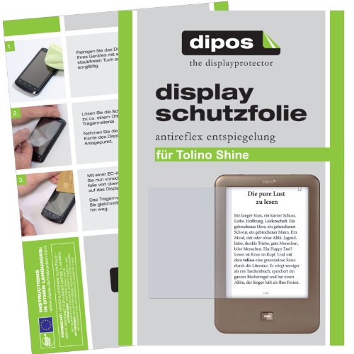 2x Dipos Antireflex Displayschutzfolie für Tolino Shine