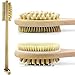 Bath Blossom Natural Bristle Body Brush - Exfoliating Scrub Brush - Effective For Wet And Dry Body Brushing - Long Handled -Suitable For Men And Women