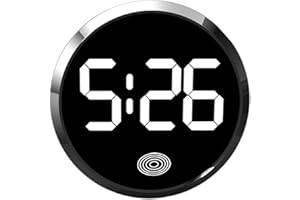 SHIRYLZEE Car Clocks for Dashboard, Car Mini Digital Clock with LED Night Display, Round Digital Cars Clocks, Magnetic Stick on Clock, Digital Automotive Vent Watch for Cars Interior Decoration