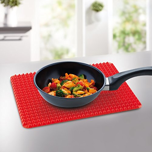 PKDREAMER Pyramidenform Antihaft- Silikon Backmatte, Antihaftend Hitzebeständig, für Pizza, Teig, Fondant, Backen, Küche - 3