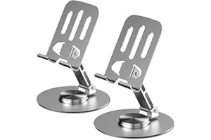 XunyLyee 2 Stück 360° Drehbarer Handy Ständer Verstellbar Handy Halterung Halter Tisch für Schreibtisch, Kompatibel mit iPhone 16 15 14 13 12 11 Pro MAX Plus, Galaxy, und Alle 4-8 Zoll Display Handys