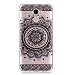 Produktbild HopMore Huawei Y7 Prime / Y7 / Enjoy 7 Plus 5.5" Hülle Silikon Transparent Motiv Muster Kreativ Lustig Schutzhülle Durchsichtig Handyhülle Ultra Dünn Stoßfest Gummi Case Cover Slim Bumper für Huawei Y7 Prime / Y7 / Enjoy 7 Plus 5.5" - Schwarze Mandala