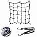 Price comparison product image Motorcycle Helmet Net Cargo Net 40 x 40cm Black Heavy-duty Elasticated Bungee Luggage Cargo Net with 6 Hooks + 60cm Elastic Luggage Strap