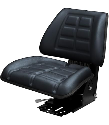 Siège De Tracteur Universel à Ressort VS200 - Cuir Synthétique PVC, Suspension 100mm, 50-120kg, Réglable Pour Machines Agricoles Et Remorqueurs