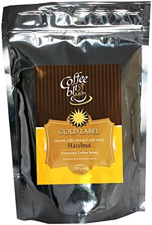 Hazelnut Coffee Beans Gold Label for A Yummy Hazelnut and Roast Coffee Taste