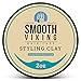 Hair Styling Clay for Men – Best Pliable Molding Cream with Strong Hold & Matte Finish – Product for Textured, Thickened & Modern Hairstyles – Shine Free – 2 OZ – Smooth Viking