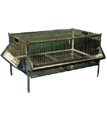 Cage Poules/Poussins Galvanisée 100x50x60 Cm Avec Mangeoire - Élevage DIY Ou Pro