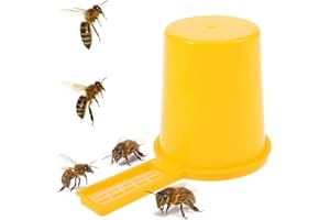 Cafopgrill Beekeeping Honey Entrance Water Drinker Bee Feeder Bottle Set Bowl Bee Keeping Tool Beekeeping Equipment Nest Beekeeper Tool (2pcs)
