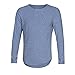 Produktbild SuperSU Herren Herbst Winter Hemd Einfarbig Slim Beiläufige Herbst Winter Langarmhemd T-Shirt Oberteil Männlich Sweatshirt Pullover Pulli mit Rundhalsausschnitt Men Blouse Sweat