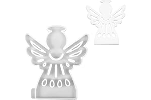 GENZYRE Silikonform Engel Silikonformen Gießformen Neuheiten Silikon Weihnachten Formen für Gipsformen zum Gießen Formen Krippe Gibs Silikon Gießform Krippe Engel Silikongießform für Kerzenhalter, Lichtring