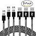 Produktbild Micro USB Kabel Nylon 2M,Solocil [3 Pack 1M 2M 2M] Lang Nylon Android Ladekabel 2.4A USB Ladekabel High Speed USB für Android Geräte, Smartphones Samsung Galaxy,Kindle,Nexus,HUAWEI,LG,Sony,HTC,Motorol