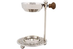 Bitto Weihrauchbrenner Oman silbern Messing vernickelt verstellbar, H 10 cm, Ø des Siebes: 5,5 cm