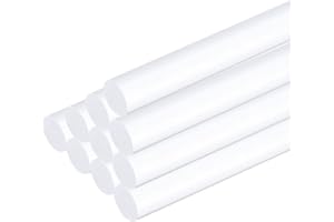 QUARKZMAN 12 Stück Acryl Kunststoff Rundstab 6mm x 300mm PMMA Acryl Kunststoff Stab Transparente Acryl Stäbe für DIY Handgefertigt Kunsthandwerk Beleuchtung Garten Dekorationen - 1/4" x 12"