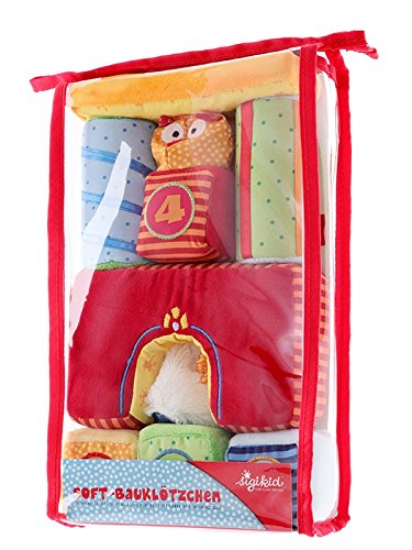 sigikid, Mädchen und Jungen, Bunte Softbausteine, 10 Stück, PlayQ, Mehrfarbig, 40056 - 8